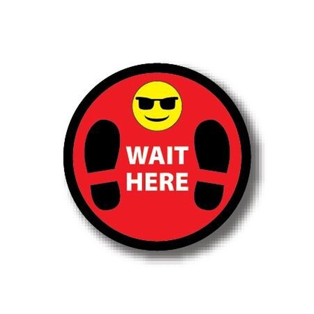 Ergomat 20in CIRCLE SIGNS Wait Here DSV-SIGN 400 #0799 -UEN